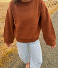 Brown, Knitted fall sweater